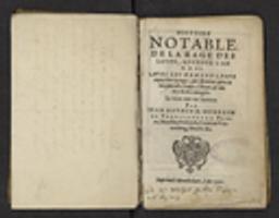 Histoire notable de la rage des loups, advenue l'an M.D. XC., avec les remedes, pour empescher la rage, qui survient apres la morsure des Loups, Chiens, & austres bestes enragées. Le tout mis en lumiere par Jean Bauhin D. Medecin de Tres-illustre Prince, Monsieur Friderich, Conte de Wirtemberg, Montb. &c. / Jean Bauhin | Bauhin, Jean (1541-1612) - médecin et botaniste français. Auteur