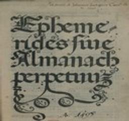 Ephemerides sive Almanach perpetuum / Abraham ben Samuel Zacuto | Zacuto, Abraham ben Samuel (1452-1515?). Auteur