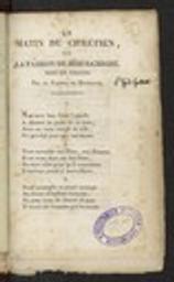 Matin du chrétien, ou La Passion de Jésus-Christ, mise en chants. Par le Pasteur de Desandans (Le) / [Léopold-Frédéric Fallot] | Fallot, Léopold-Frédéric (1740-1827) - pasteur français. Auteur