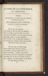 voix de la conscience au chrétien, ode prononcée à la dédicace du Temple d'Hérimoncourt, par Charles Louis Berger, pasteur de la paroisse de Vandoncourt (La) / Charles Louis Berger | Berger, Charles Louis (1756-1827) - pasteur français. Auteur